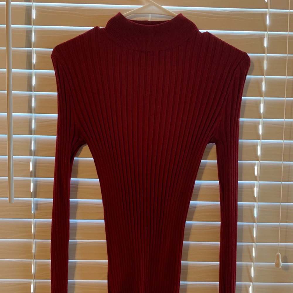 Burgundy turtle neck